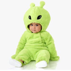 POTTERY BARN KIDS NWT GREEN ALIEN BABY HALLOWEEN COSTUME 6-12 MONTHS
